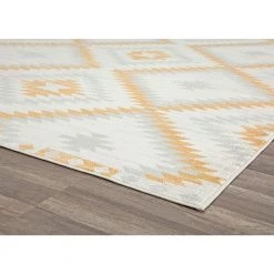 Soleil Golden Touch White Tribal 8 ft. x 12 ft. Moroccan Area Rug by CosmoLiving by Cosmopolitan -HOMELEGEND Sales white cosmoliving by cosmopolitan area rugs ra30497 31 1000