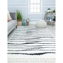 Daydream White Stripe Modern White 8 ft. x 10 ft. Area Rug by CosmoLiving by Cosmopolitan 11 Daydream White Stripe Modern White 8 ft. x 10 ft. Area Rug by CosmoLiving by Cosmopolitan -HOMELEGEND Sales white cosmoliving by cosmopolitan area rugs ra32550 31 1000