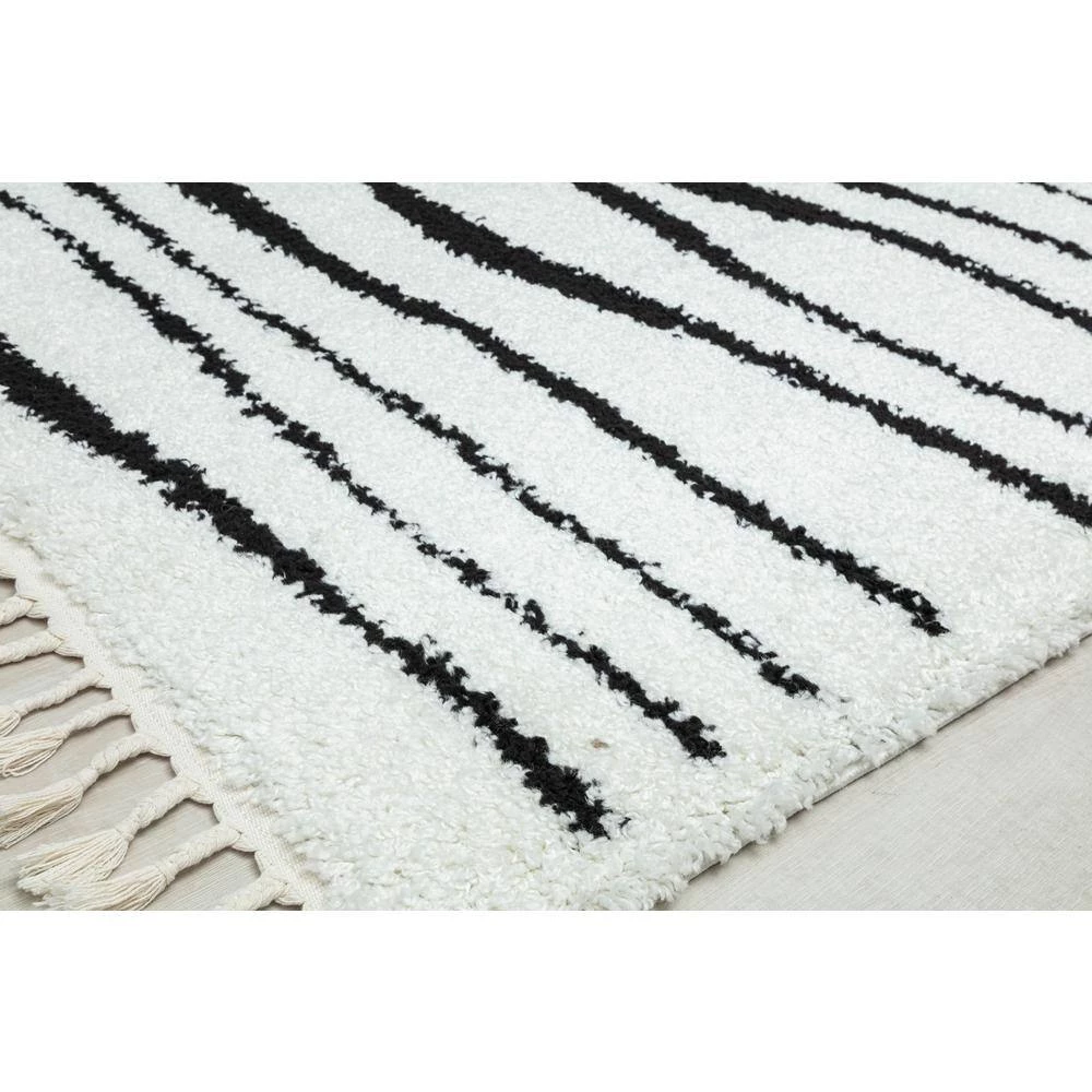 Daydream White Stripe Modern White 8 ft. x 10 ft. Area Rug by CosmoLiving by Cosmopolitan 6 Daydream White Stripe Modern White 8 ft. x 10 ft. Area Rug by CosmoLiving by Cosmopolitan - Image 4