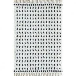 Calm Creation Dots Modern White 8 ft. x 10 ft. Area Rug by CosmoLiving by Cosmopolitan