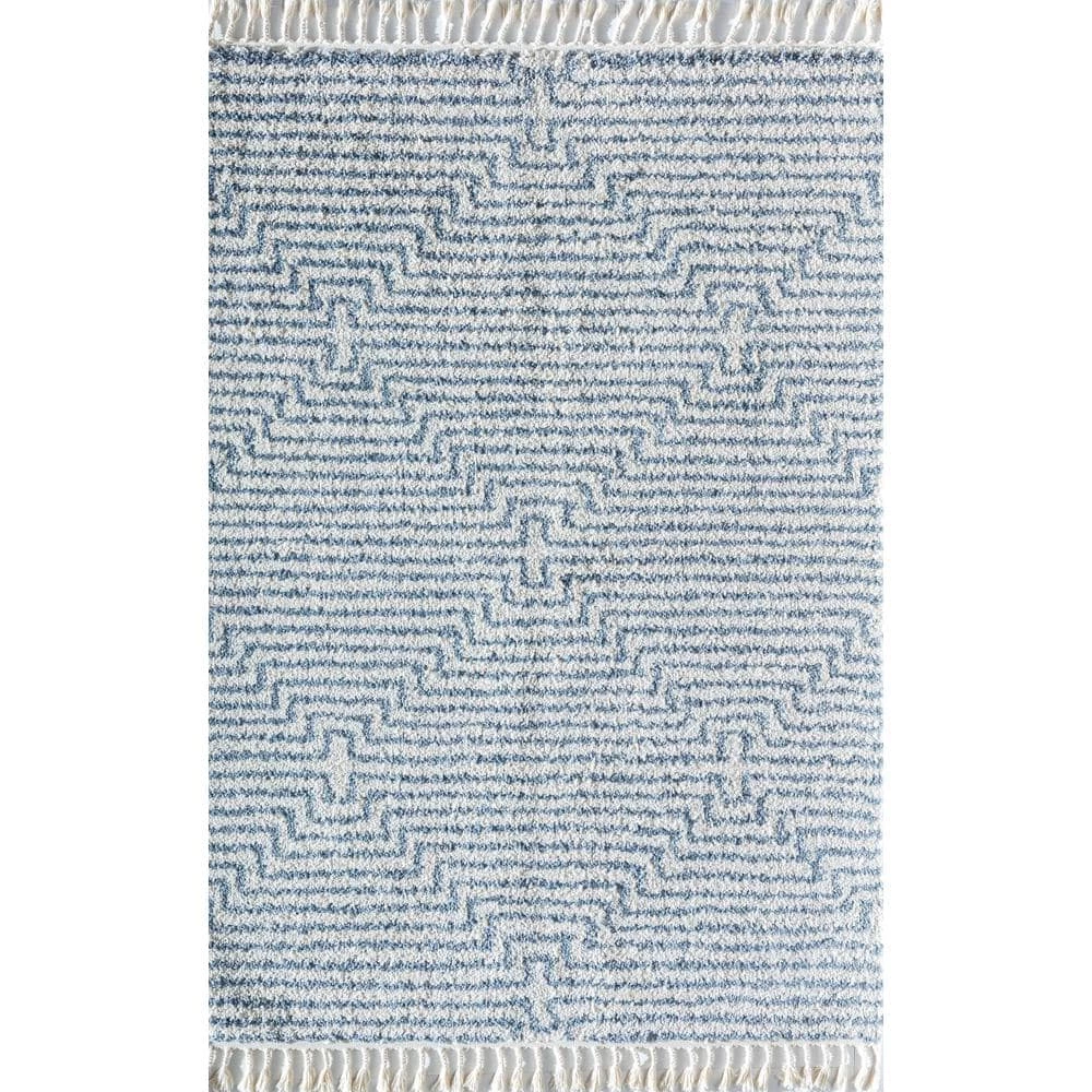White 5 ft. x 7 ft. Slow Burn Stripe Modern Area Rug by CosmoLiving by Cosmopolitan 3 White 5 ft. x 7 ft. Slow Burn Stripe Modern Area Rug by CosmoLiving by Cosmopolitan