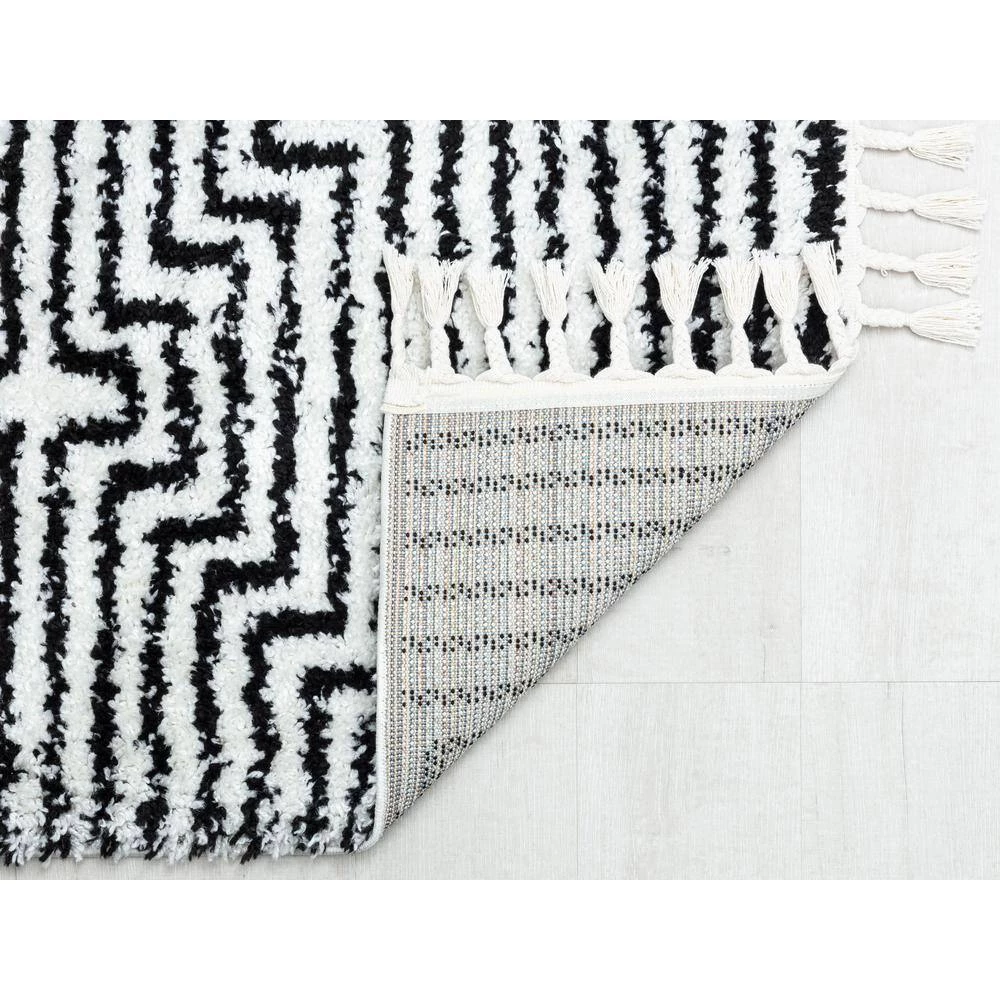 Night Odyssey Stripe Modern White 8 ft. x 10 ft. Area Rug by CosmoLiving by Cosmopolitan 4 Night Odyssey Stripe Modern White 8 ft. x 10 ft. Area Rug by CosmoLiving by Cosmopolitan - Image 2