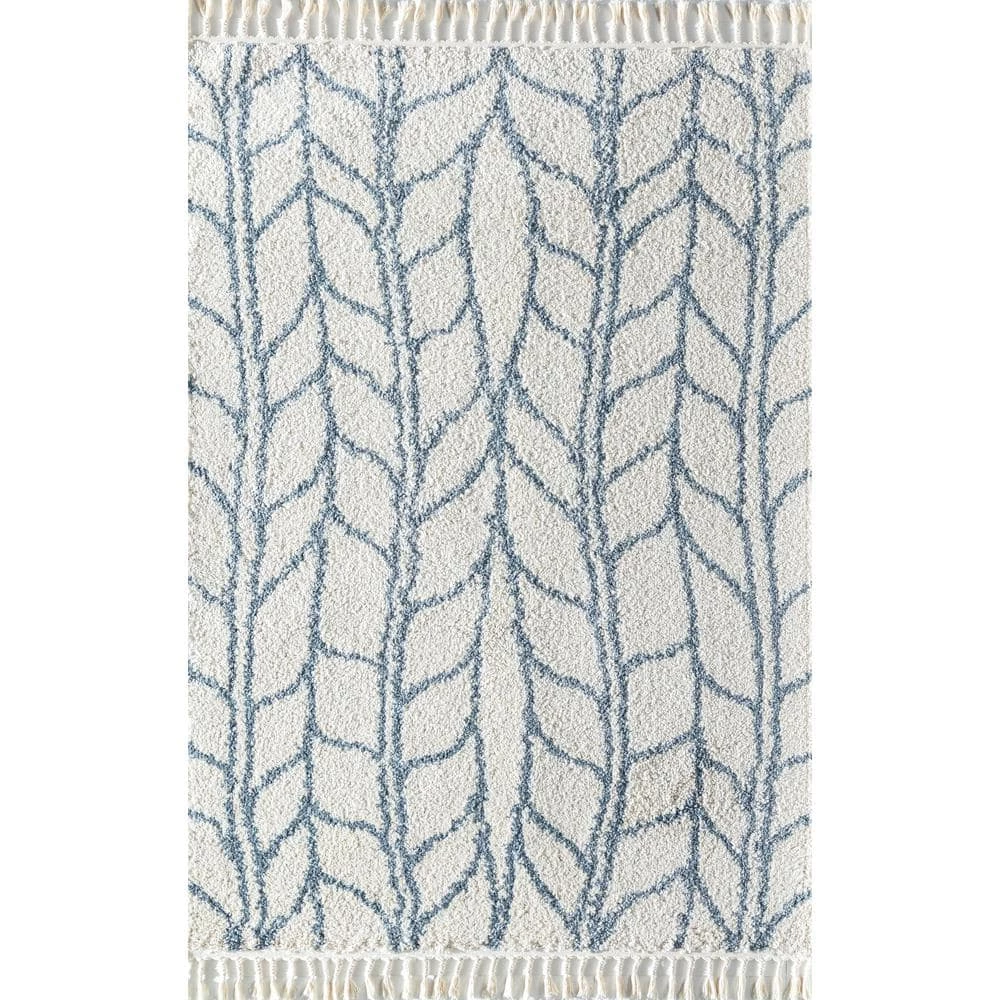 Cloud White 5 ft. x 7 ft. Vine Geometric Modern Area Rug by CosmoLiving by Cosmopolitan 3 Cloud White 5 ft. x 7 ft. Vine Geometric Modern Area Rug by CosmoLiving by Cosmopolitan