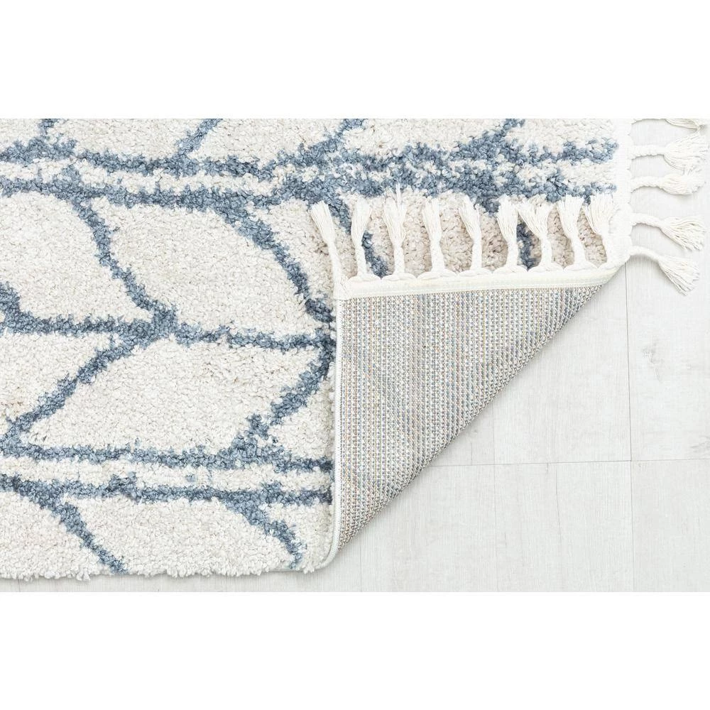 Cloud White 5 ft. x 7 ft. Vine Geometric Modern Area Rug by CosmoLiving by Cosmopolitan 5 Cloud White 5 ft. x 7 ft. Vine Geometric Modern Area Rug by CosmoLiving by Cosmopolitan - Image 3