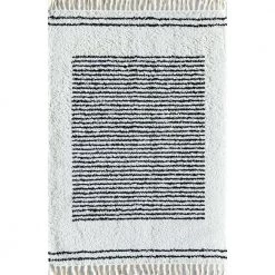 Snow Veil Stripe Shag White 8 ft. x 10 ft. Area Rug by CosmoLiving by Cosmopolitan