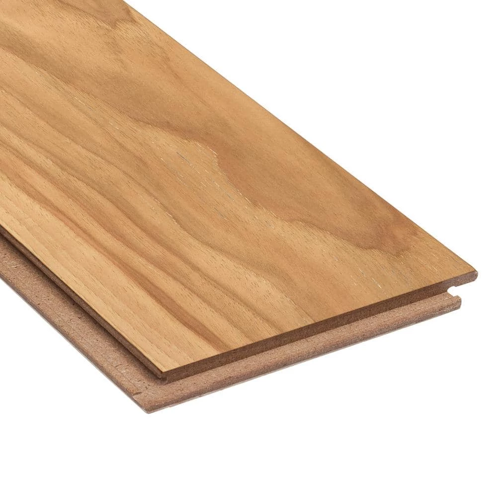 Wire Brushed Natural Hickory 3/8 in. T x 5 in. Wide x Varying Length Click Lock Hardwood Flooring (19.69 sq. ft. /case) by HOMELEGEND 5 Wire Brushed Natural Hickory 3/8 in. T x 5 in. Wide x Varying Length Click Lock Hardwood Flooring (19.69 sq. ft. /case) by HOMELEGEND - Image 3