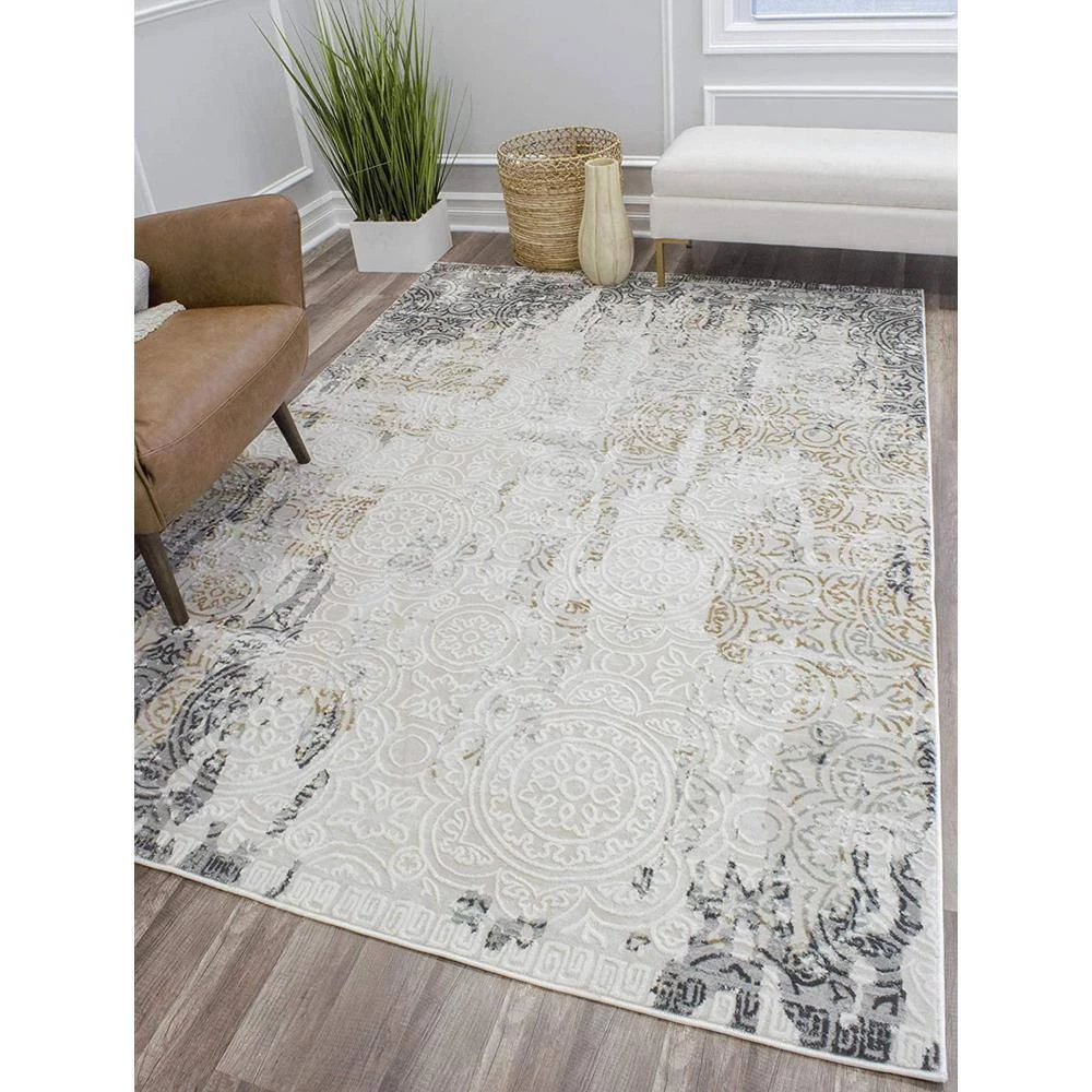 Auden Sundance Yellow 5 ft. x 7 ft. Area Rug by CosmoLiving by Cosmopolitan 8 Auden Sundance Yellow 5 ft. x 7 ft. Area Rug by CosmoLiving by Cosmopolitan - Image 6